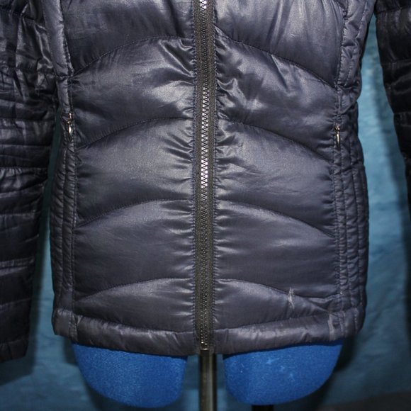 Andrew Marc Premium Down Packable Quilted Navy Hooded Full Zip Puffer Jacket ~S~ - Picture 3 of 12